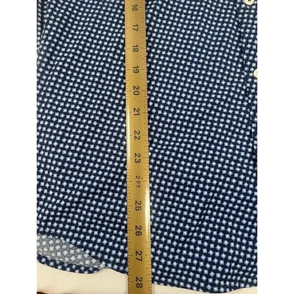 Bugatchi Shirt Medium Mens Shaped Fit Blue Long Sleeve Button Up - Picture 4 of 6